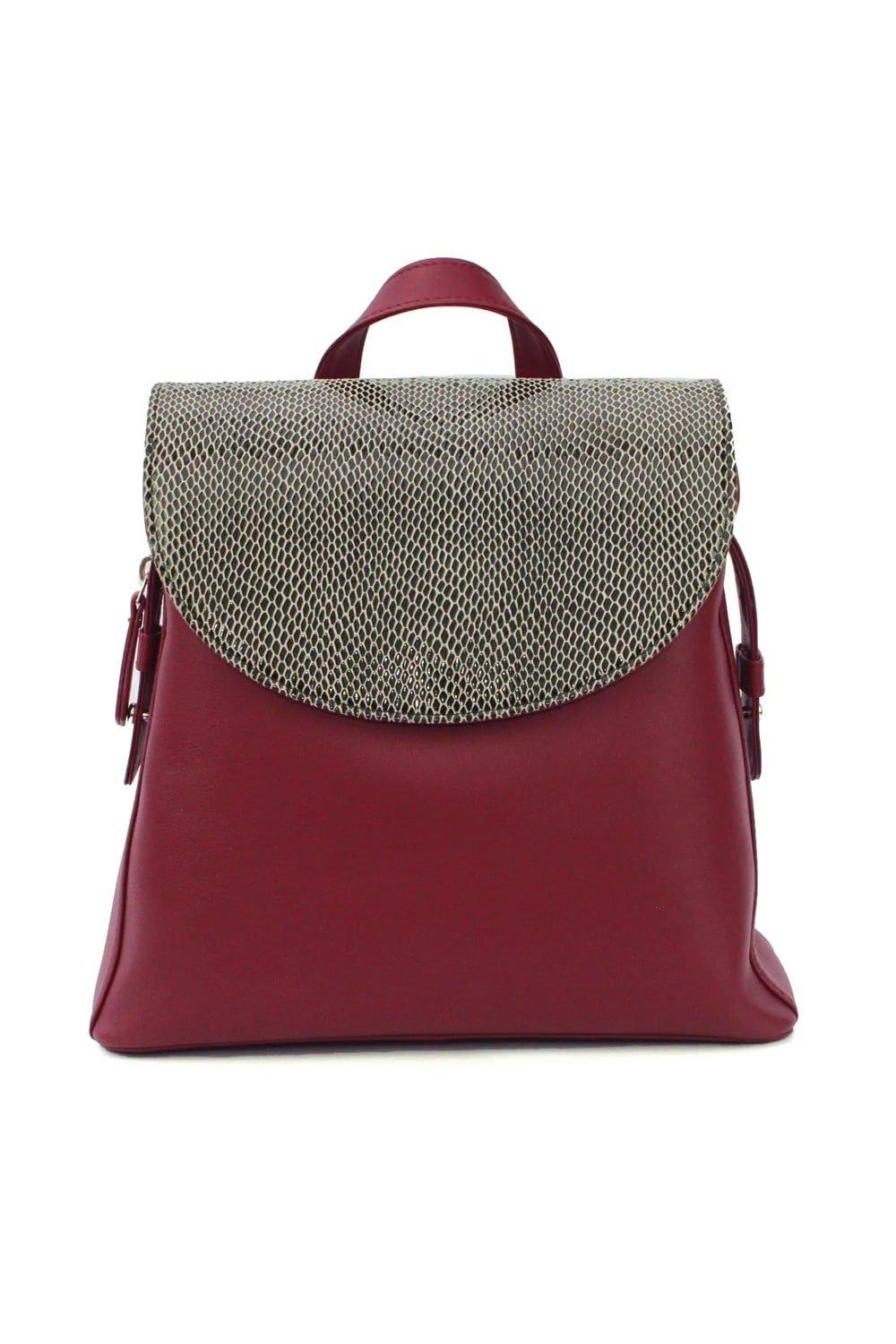 Petra Snake Print Leather Backpack